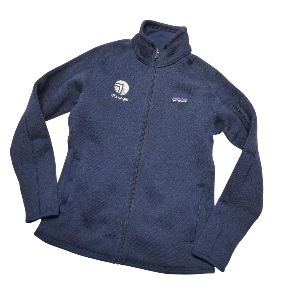 Patagonia Jacket Womens Small Blue Better Sweater Fleece Full Zip Pockets Logo
